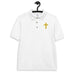 Gold Cross Embroidered Polo Shirt