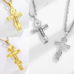 925 Sterling Silver Orthodox Crosses (Silver & Gold)