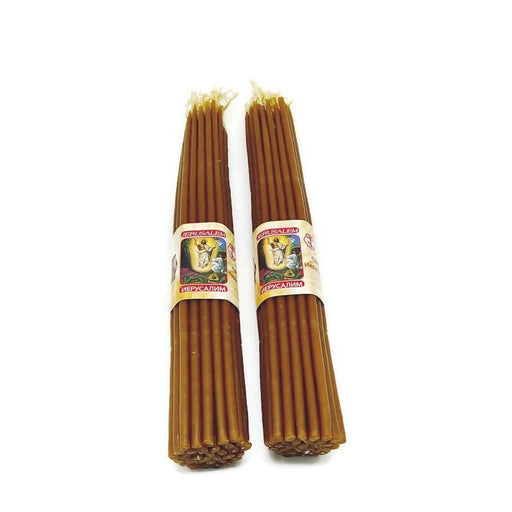 2 PCS Set 33 Holy Candles Jerusalem Sepulchre Blessed Church Wax Bee Beeswax Lited Lit