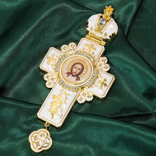 Orthodox Jeweled Pectoral Crosses (5 Colors)