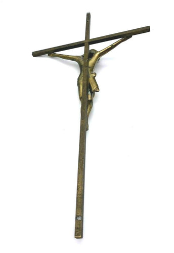 Vintage Cross Brass Jesus Crucifix Catholic Religious Church Christ †