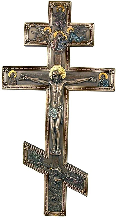 Marble Resin 17 Inch Wall Cross 
