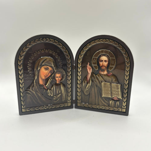 Folding Icon of Christ and the Theotokos