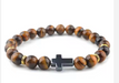 Flexible Stone Cross Beaded Elastic Bracelet Prayer Rope