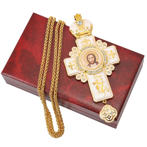 Orthodox Jeweled Pectoral Crosses (5 Colors)