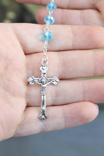 blue Rosary beads