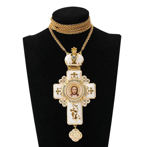 Orthodox Jeweled Pectoral Crosses (5 Colors)