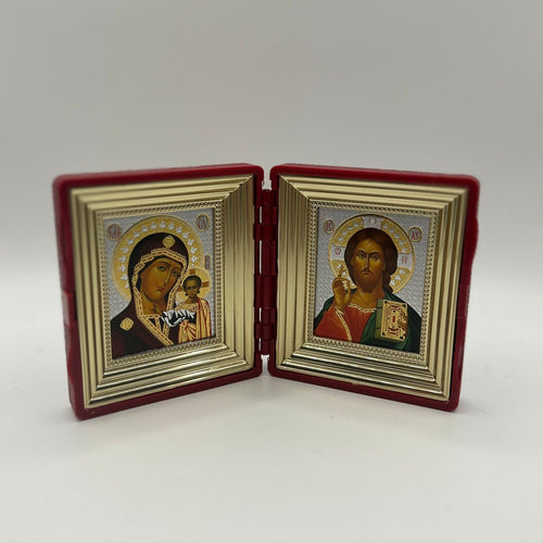 Folding Icon of Christ and the Theotokos