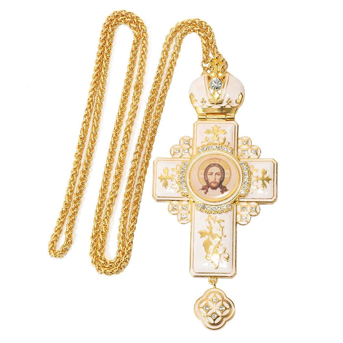 Orthodox Jeweled Pectoral Crosses (5 Colors)