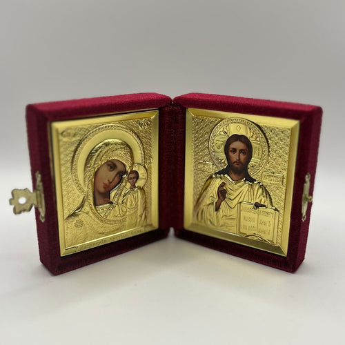 Folding Icon of Christ and the Theotokos
