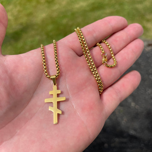 Orthodox Crosses with Chain Necklace (4 Colors)