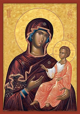 Icon of Christ and Theotokos (5” x 4”)