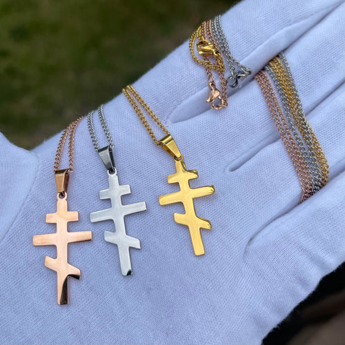 Orthodox Crosses with Chain Necklace (4 Colors)