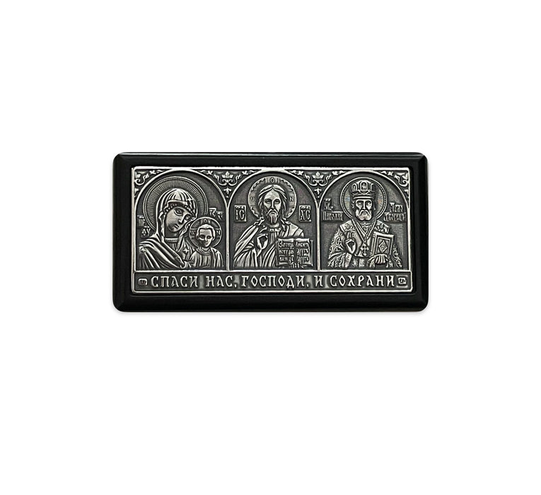 Silver Car Icon with Adhesive (2 Sizes)