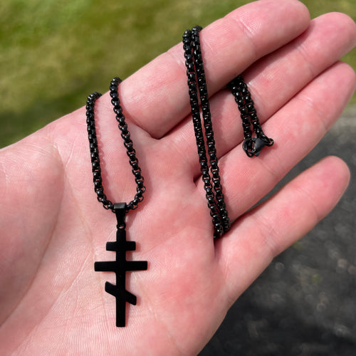 Orthodox Crosses with Chain Necklace (4 Colors)