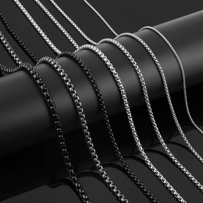 24 inch Stainless Steel Chain Necklace (3 Colors)