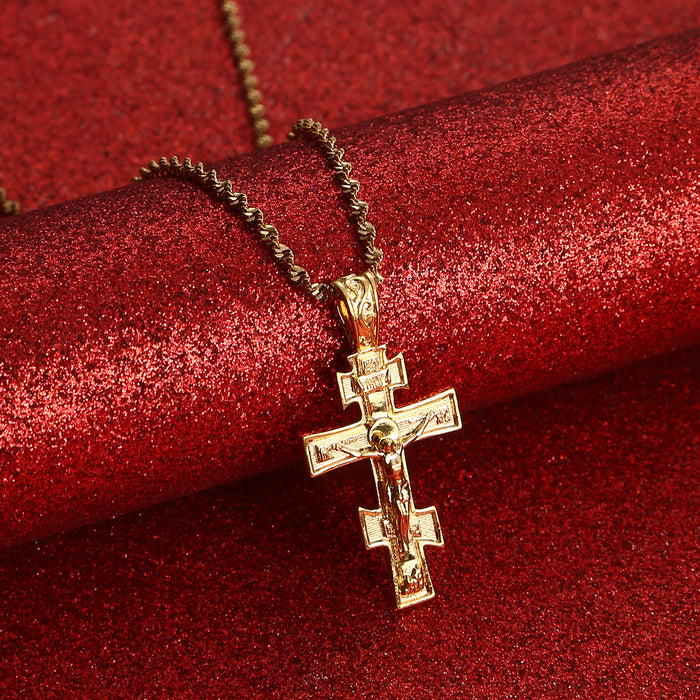King Baby Studio LARGE CROSS Necklace for Men in Sterling Silver | Tribal  Hollywood