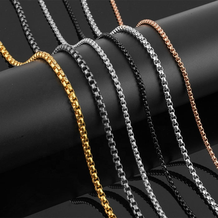 24 inch Stainless Steel Chain Necklace (3 Colors)