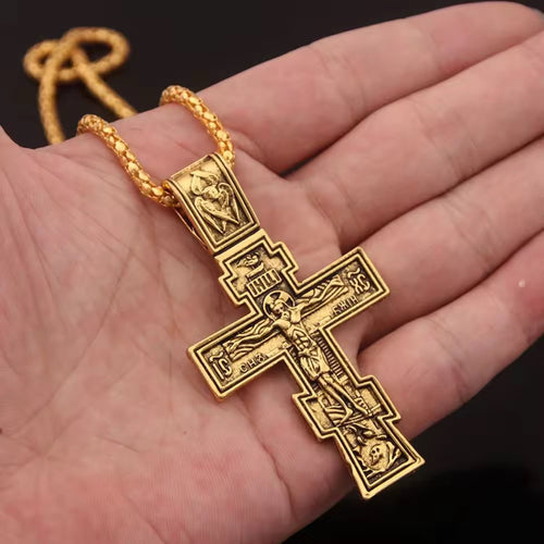 Orthodox Cross with 6-Winged Seraphim Angel