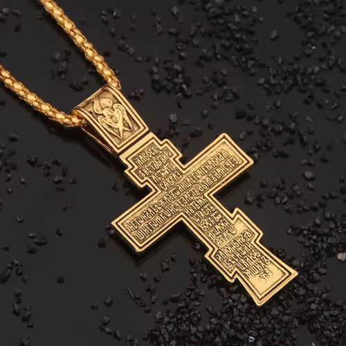 Orthodox Cross with 6-Winged Seraphim Angel