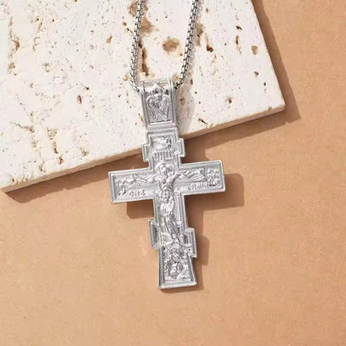 Orthodox Cross with 6-Winged Seraphim Angel