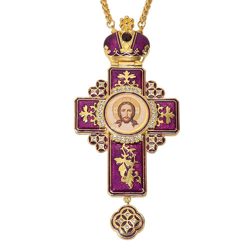 Orthodox Jeweled Pectoral Crosses (5 Colors)