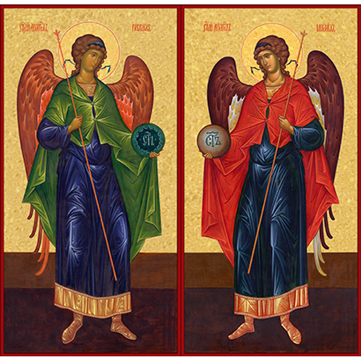 Icons of Archangels Michael & Gabriel (5” x 2.5”)