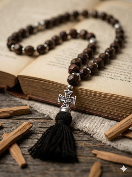 33-Bead Handmade Wood Bead Elastic Prayer Rope (Made in Georgia)