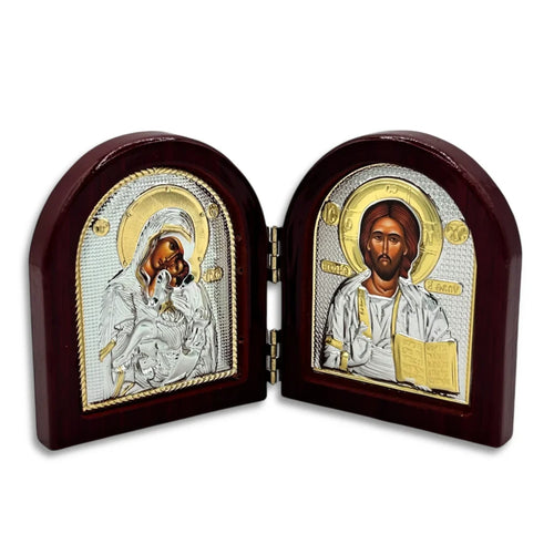 Folding Icon of Christ and the Theotokos