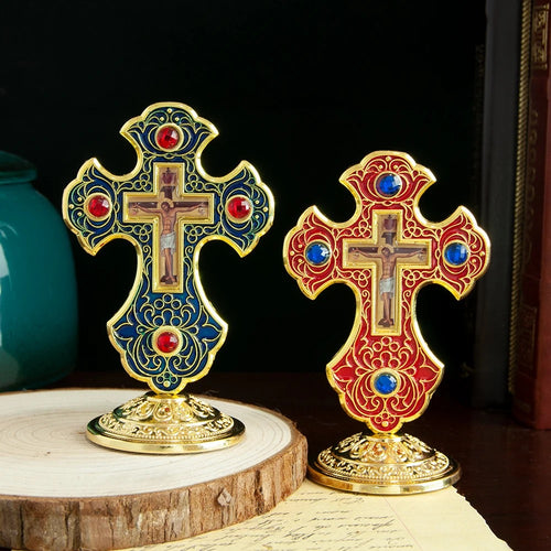 Orthodox Cross with Adhesive Stand