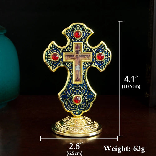 Orthodox Cross with Adhesive Stand