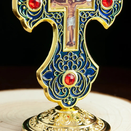 Orthodox Cross with Adhesive Stand