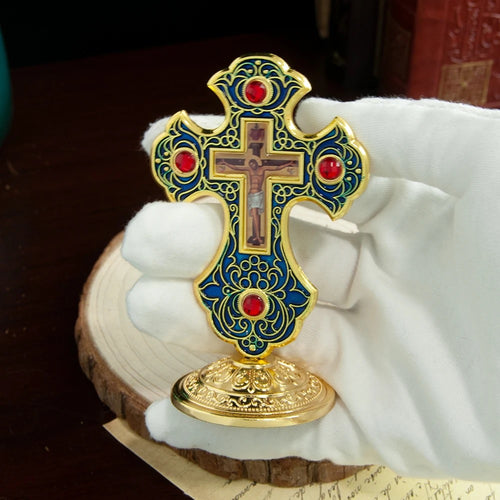 Orthodox Cross with Adhesive Stand