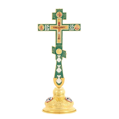 Orthodox Hand Cross with Stand (3 Colors)