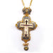 Gold & Blue Orthodox Jeweled Pectoral Crosses