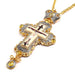 Gold & Blue Orthodox Jeweled Pectoral Crosses