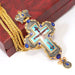 Gold & Blue Orthodox Jeweled Pectoral Crosses