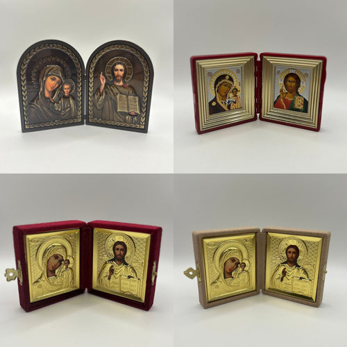 Folding Icon of Christ and the Theotokos