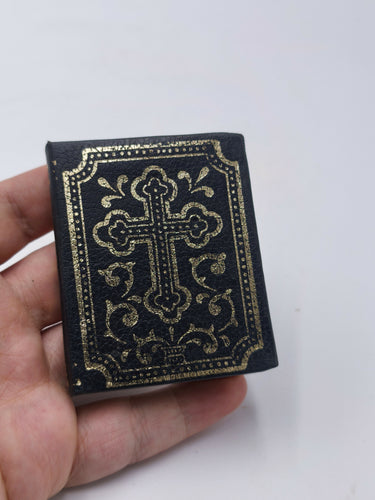 Vintage Greek Orthodox Pocket Diptych Icon Folding Leatherette Travel Icon Book | Virgin Mary Annunciation of Tinos Miniature Shrine