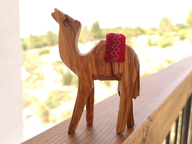 Bethlehem Olive Wood camel statue