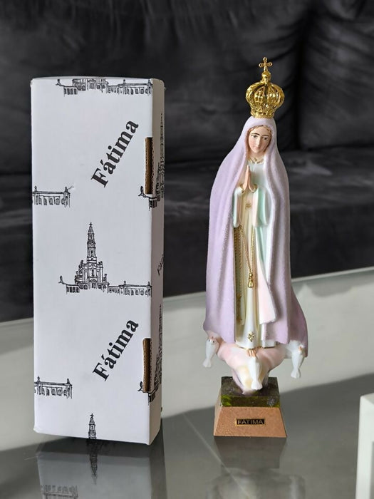 Our Lady of Fatima 10.7" Change Color Statue Religious Figurine Mary Virgin