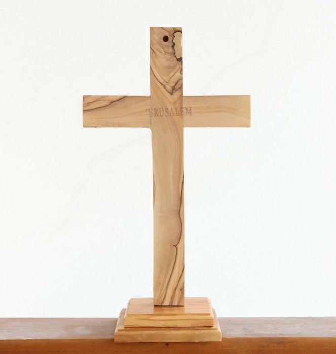 olive wood standing cross