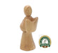 2 PCS Olive Wood Angel Statue Carved Hand Holy Land Bethlehem Handmade Made Catholic Christmas Nativity