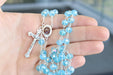 2 pc blue Rosary Jerusalem 
