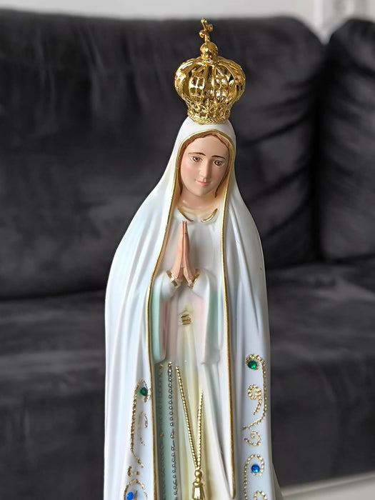 Our Lady of Fatima 33.46" Statue Religious Figurine Mary Virgin hand-decorated