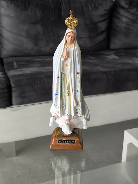 Our Lady of Fatima 33.46" Statue Religious Figurine Mary Virgin hand-decorated