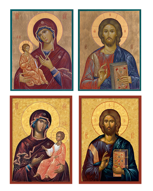Icon of Christ and Theotokos (Various Sizes)