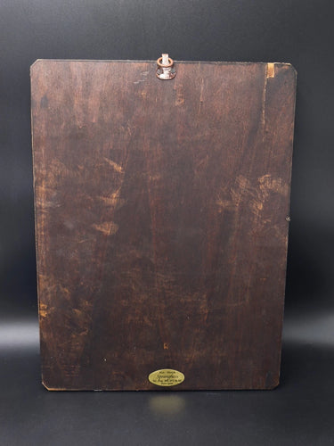 Vintage St Francis of Assisi Wood Icon Plaque Belgium Maison Spranghers 14"