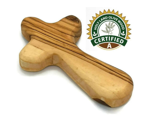 Handheld Olive Wood Cross Hand Made