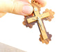 2 pc Key Chain Olive Wood Cross Necklace Crucifix Jerusalem Holy Land Christian